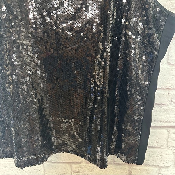 TIMELESS Naeem Khan Black Sequin Tank Top - Picture 6 of 9